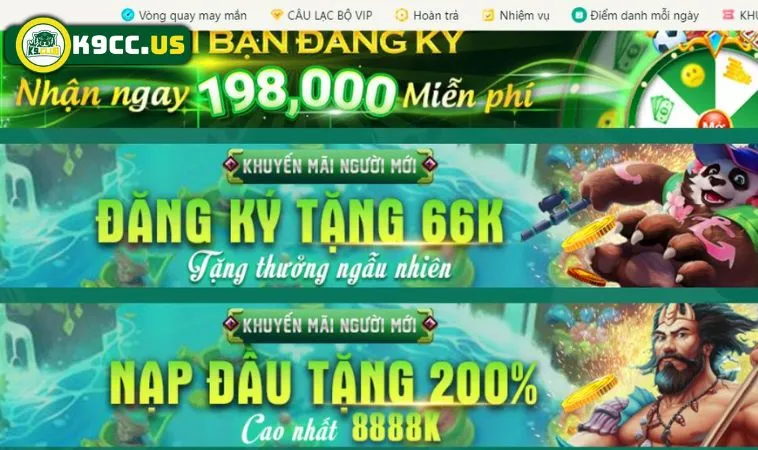 Giới thiệu khuyến mãi đăng ký tặng 66K tại K9CC Giới thiệu khuyến mãi đăng ký tặng 66K tại K9CC